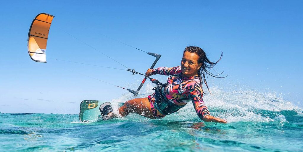 woman surfing